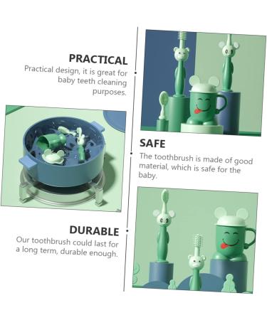 FOMIYES 1 Set Toothbrush Set - Soft Bristle Oral Care Teether Brush & Toothbrush Sucker for Kids - Toothbrushing Cup for Effective Teeth Cleaning - Buy Online on GoSupps.com