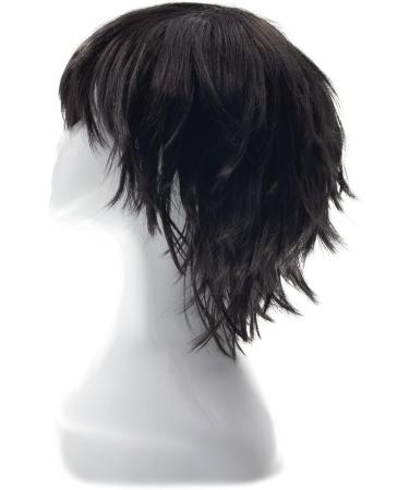 Gairyan Short Black Wig Cosplay Wig Unisex Anime Cosplay Wigs for Women/Men Straight Fluffy Wig Costume Theme Party Fancy Dress Wigs Halloween Wig Comic-Con Costumes Accessories - Buy Online on GoSupps.com