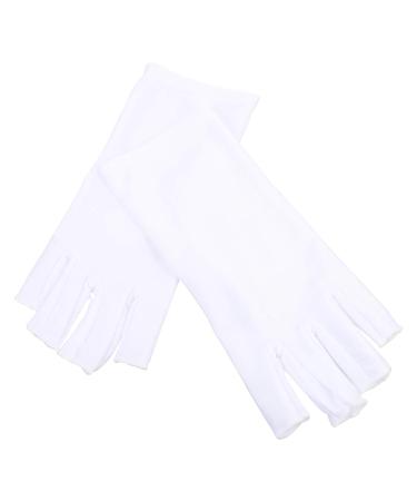 Minkissy UV Nail Lamp Gloves | Manicure Protection & Gel Nail Care | White UV Protection Gloves for Gel Nail Lamp - Buy Online on GoSupps.com