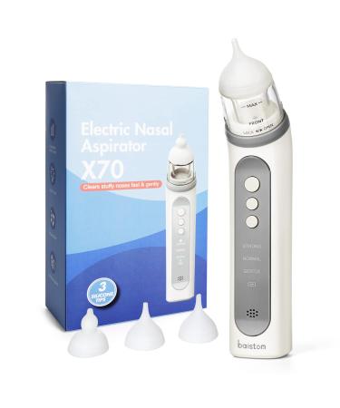 baistom Baby Nasal Aspirator  Electric Nose Aspirator for Toddler  Baby Nose Sucker  Automatic and Rechargeable Nose Cleaner with Music and Light Soothing Function BNA2302G