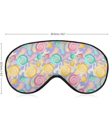 Bright Colored Lollipop Sleep Mask for Women | Adjustable Eye Shades with Elastic Strap - Buy Online on GoSupps.com