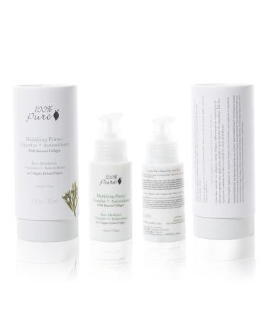 100% PURE Mattifying Face Primer - Plumping Makeup Base & Moisturizer with Anti-Aging Seaweed Collagen for Flawless Smooth Skin - Long-Lasting Matte Pore Diminishing - 1 oz - Buy Online on GoSupps.com