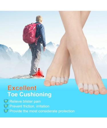 Silicone Small Toe Sleeves 20PC White - Toe Caps for Corns, Blisters, Ingrown Nails - Buy Online on GoSupps.com