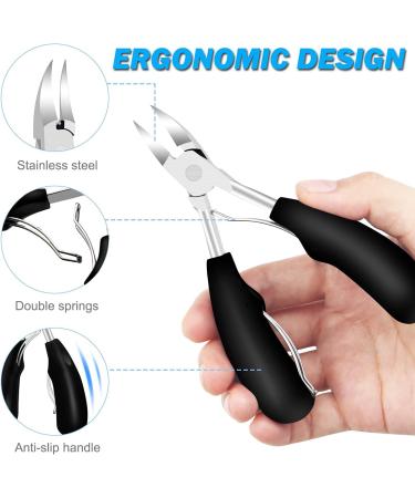 Podiatrist Toenail Clippers Pedicure Toenail Cutters with Super Sharp Curved Blade Professional Thick & Ingrown Toe Nail Clippers for Adults & Seniors - Buy Online on GoSupps.com