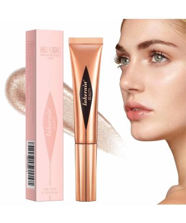 Highlighter Stick Creamy Highlighter Stick - Versatile Highlighter Makeup Stick Adds Shimmer Blends Effortlessly Highlighter Contouring for Cheeks Pochy High Gloss Liquid 03#