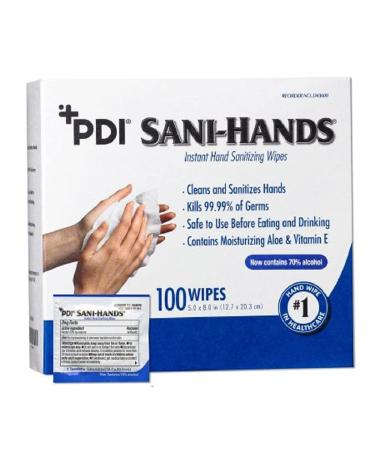 Nice-Pak International Ltd PSDP077600 Antimicrobial Hand Wipes Packets 5-Inch x8-Inch 100/BX