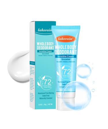 Underarmed Deodorant for Women Body Deodorant Cream Unscented Odor Removing Invisible Cream 72 Hour Odor Control for Armpit Private Parts (Unscented)
