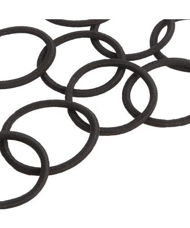 ZBORH 50 Pcs Black Elastic Hair Ties - No Damage Ponytail Holders for Thick Hair - Small Rubber Bands for Women, Girls, and Men - Suitable for Thick Straight or Curly Hair (4mm) - Black - Buy Online on GoSupps.com
