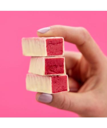 Flower & White Raspberry & White Chocolate Mallow Bars (15 Pack) Low Calorie Under 100 Calories Per Bar Vegetarian Gluten-Free 30% Less Sugar High In Fibre 15 x 30g - Buy Online on GoSupps.com