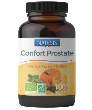 Natesis - Organic Prostate Comfort - 100 Capsules - Men's Urinary Disorders - High Quality Effective Complex of Squash Seed Extracts, Nettle Root and Boldo Leaf
