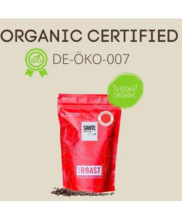 Blank Roast Kaffeemanufaktur Sante decaffeinated Bio Cafe Creme Arabica Coffee Beans/Coffee Beans Decaffeinated Flavor: Berries hazelnut ground for filter 250 g - Buy Online on GoSupps.com