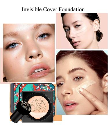 Mushroom Head Air Cushion CC Cream - Long Lasting Moisturizing Foundation with Sponge - Buy Online on GoSupps.com