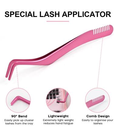 Cluster Eyelash Extensions Kit 240Pcs 30D 0.07 DCurl Mix 9-15mm Lashes - DIY Individual Soft Natural False Eyelashes with Bond, Seal & Applicator - 30P Kit - Buy Online on GoSupps.com