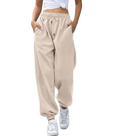NLOMOCT Women's Water Resistant Tall Sweatpants | Winter Thermal Insulated Joggers with Pockets - High Waisted | Medium | Z2-Orange - Buy Online on GoSupps.com