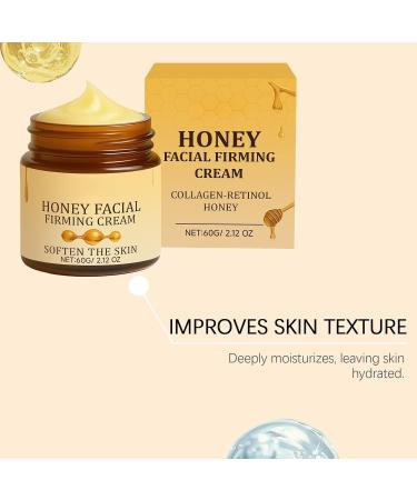 CLY AMS Honey Face Cream Honey Balm Hydrating Facial Moisturizer for Face & Dry Skin Skin Care Soft Moisturizing Lotion for Women Aging & Sensitive Skin 60g/2.12oz - Buy Online on GoSupps.com