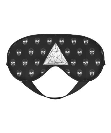Polygonal Modern Crystal Skull Sleep Mask Adjustable Double -Sided Eye Mask Soft Sleeping Eye Covers for Sleeping Perfect Shading Reduce Eye Edema