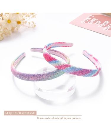 Fashband Girls Headbands Sequins Hair Band Sparkly Hair Hoop for Children Teens Daily Wearing Gift Party Decoration (Pink) - Buy Online on GoSupps.com