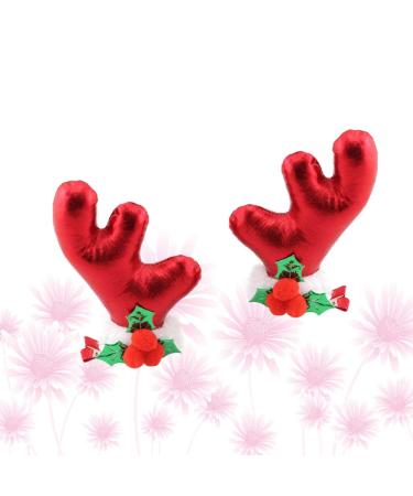 Minkissy Antler Hair Clips - 2pcs Christmas Reindeer Hairpins for Women & Girls - Cute Holiday Accessories - Buy Online on GoSupps.com