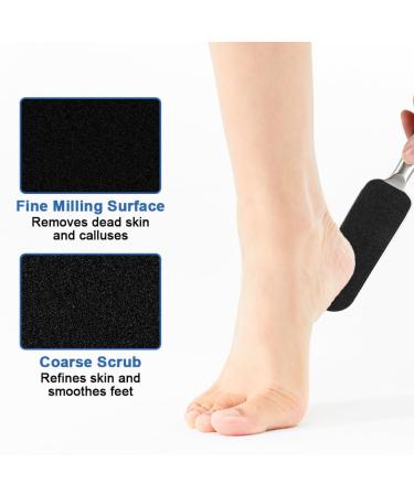 Foot File for Hardened or Dry Skin Stainless Steel Foot File with Replacement Sandpaper Coarse and Fine Stainless Steel Callus Rasp Callus File Foot Care Professional Callus File for Callus - Buy Online on GoSupps.com