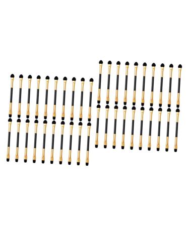 Hemoton 40 Pcs Double Ended Eyeshadow Brush Eyeshadow Makeup Brush Small Eyeshadow Brush Eye Shadow Brush for Makeup Eye Brush for Makeup Precision Eye Shadow Brush Makeup Eyeshadow Brush 12.50X0.50X0.50CMx2pcs Goldenx2pcs