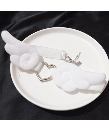 Southjieling Stylish Black and White Angel-Wing Necklace | Unique Choker Pendant for Women & Girls | Elegant Chain Accessory - Shop Internationally - Buy Online on GoSupps.com