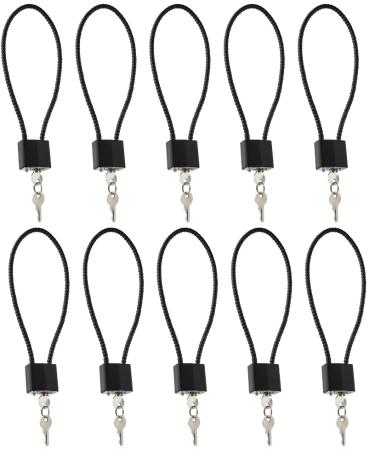 Lockforall Cable Gun Locks with Keys - Keyed Alike 15" Cable Gun Safe Lock for Pistols, Handguns, Rifles, and Shotguns, Home and Storage for Firearm Locking and Safety, DOJ Approved(15" 10 Pack)