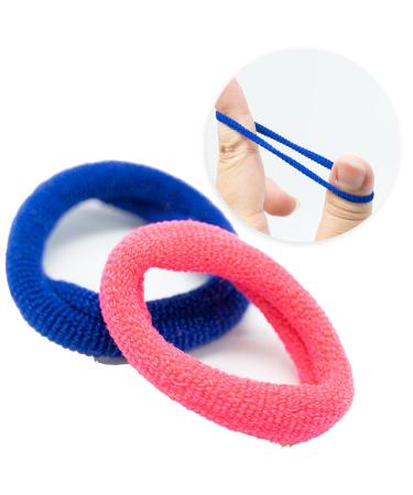 100 Seamless Hair Ties - Candy Color Rubber Bands for Kids & Girls | Multi-Colored 2cm Ponytail Holders - Buy Online on GoSupps.com