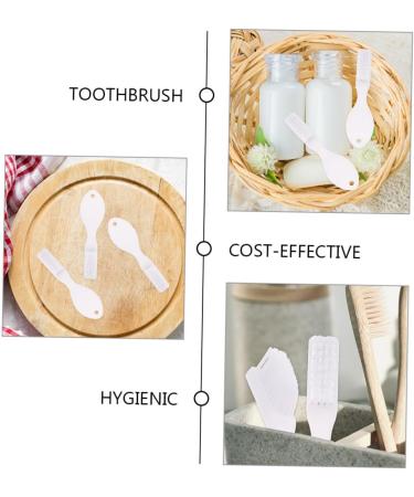 Hapinary 20 Pack Travel Toothbrushes - Portable Children's Teeth Cleaning Brushes - Compact & Gentle White Plastic Toothbrushes for Daily Use - Buy Online on GoSupps.com
