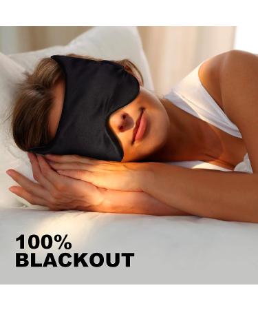 100% Blackout Silk Sleep Mask for Women and Men - Pure Mulberry Silk Eye Mask - Buy Online on GoSupps.com