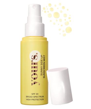 YOURS Invisible Sunscreen Sunny Side Up SPF 30 | Broad-spectrum | Apply Over Makeup | For All Skin Types | Lightweight Anti-Aging Sunscreen Mist | 1.4Oz