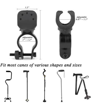 TRHDFW Cane Holder for Drive Rollator Walker Wheelchair - Universal Crutches Stick Bracket Accessories 1" ID 2 Pcs (A) - Buy Online on GoSupps.com