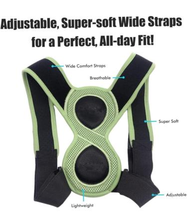 Adjustable Posture Corrector for Men & Women | Back Support Relieves Slouching & Text Neck | Lightweight & Moisture Wicking - Buy Online on GoSupps.com