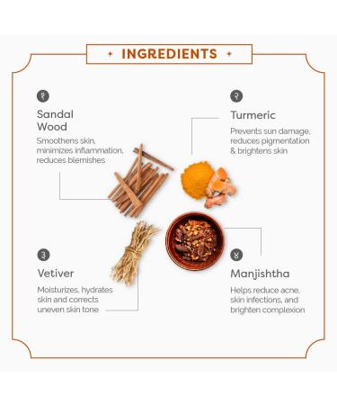 Ayuga 1% Chandanam Skin Brightening Face Wash - Sandalwood & Turmeric Cleanser for All Skin Types | 100 ml | Deep Cleanser & Tan Removal - Buy Online on GoSupps.com