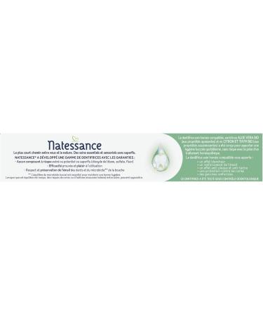 Natessance Organic lemon thyme compatible home care toothpaste 75ml - Buy Online on GoSupps.com