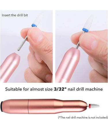 Homeet 10-Piece Ceramic Nail Miller Attachments - Professional Gel & Acrylic Nail Bits for Manicure & Pedicure Yellow Brush Included - Buy Online on GoSupps.com