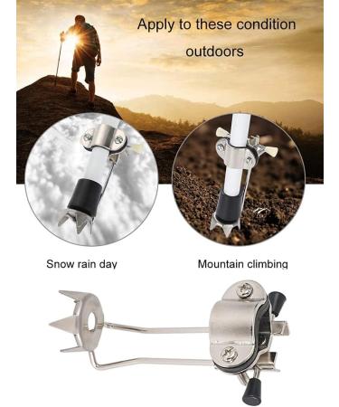 Ice Cane Tip Portable Walking Sticks Non-Slip Ice Tip Grip Crutches Attachment Trekking Accessories White - Buy Online on GoSupps.com