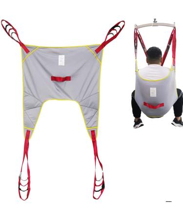 Transfer Nursing Sling Divided Leg Sling Lift Sling with Opening Transfer Sling Shower Sling Toilet Sling for Disabled Full Body Sling Load-230kg/507 lbs C