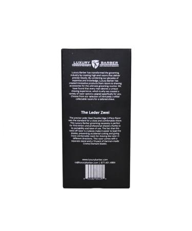 Leder Zwei Two-Piece Double Edge Razor - Premium Safety Razor for a Smooth Shave | International Shipping Available - Buy Online on GoSupps.com