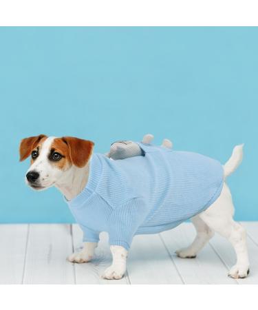 Small Dog Jumper with Bear Doll Knitted Dog Pullover Warm Puppy Sweater Knitwear Cat Puppy Turtleneck Knitting Sweater Autumn Winter Welsh Corgi Yorkshire Terrier Chihuahua Bichon Frise (2XL Blue) 2XL Blue - Buy Online on GoSupps.com