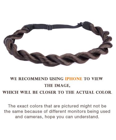 DIGUAN Thin Synthetic Hair Braided Headband in Brunette Brown - Women's Beauty Accessory - Buy Online on GoSupps.com