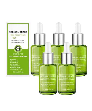 OKATAR Goopgen Advanced Scar Repair Serum Medical Grade Scar Repair Serum Especially Acne Scars Surgical Scars and Stretch Marks for All Types of Scars (5pc)