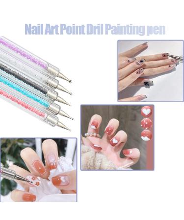 5PC Nail Art Brush Set - Dual-Ended Liner & Dotting Brushes for DIY Nail Design | Acrylic & UV Gel Suitable - Buy Online on GoSupps.com