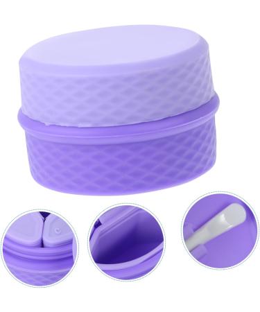 minkissy 3 Sets Cream Box Cosmetic Jar with Spoon Lotion Dispenser Jar Cosmetic Lotion Bottle Durable Cream Storage Jar Cream Jar with Spoon Silica Gel Storage Box Portable Purple Travel - Buy Online on GoSupps.com