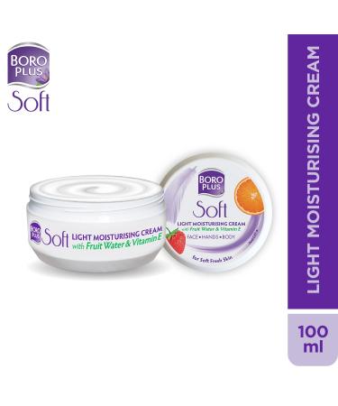 BOROPLUS Light Moisturizing Cream with Vitamin E | Lightweight Moisturizer for Face Hands & Body | Soothes Nourishes & Softens Dry Skin | Gives 24-Hour Moisturization | 3.38 Fl Oz (100ml) - Buy Online on GoSupps.com