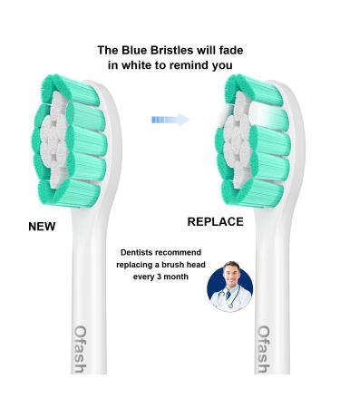 Ofashu Replacement Toothbrush Heads for Philips Sonicare E Series - 6 Pack HX7022/66 - Buy Online on GoSupps.com
