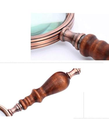 Wooden Handle Vintage Collection Gift Old Man Reading Magnifying Glass Handheld Optical Glass Lens Microscope - Buy Online on GoSupps.com