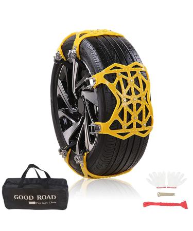 Swetup snow chains 6 pieces universal snow chains tire chains Auto 205 55 R16 anti-slip arrival aid car chain safety chain for tire width 165-285 mm snow chains for most car trucks