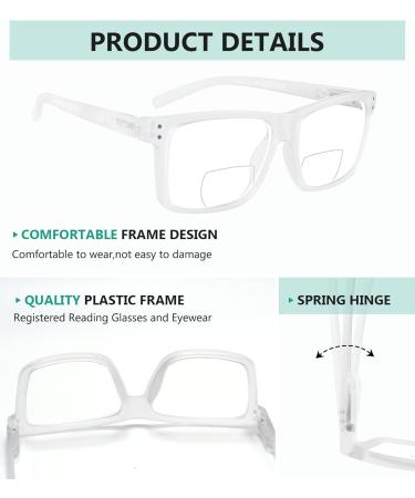 Eyekepper Transition Photochromic Reading Glasses - Oversized Large Frame +1.5 Clear for Comfortable Vision | International Shipping Available - Buy Online on GoSupps.com