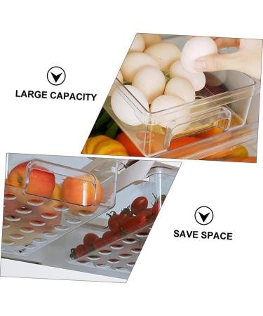 RORPOIR 1pc Refrigerator Storage Basket Clear Fridge Storage Container Fridge Food Keeper White re-usable - Buy Online on GoSupps.com