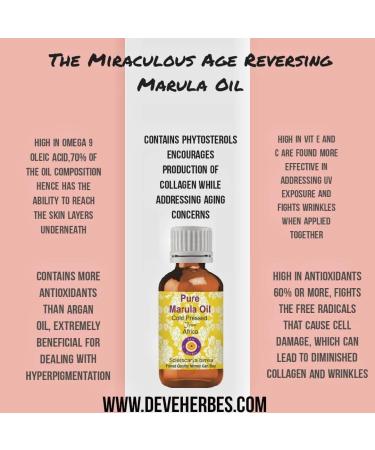 Deve Herbes Pure Marula oil Sclerocarya birrea 100 natural therapeutic quality cold pressed Pack of Two 2 x 100 ml - Buy Online on GoSupps.com